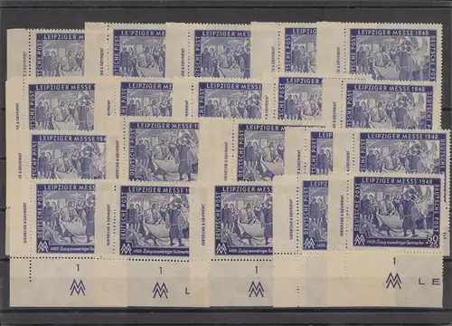 SBZ 1949 Lot von 100x Nr 199 DZ postfrisch (222620)