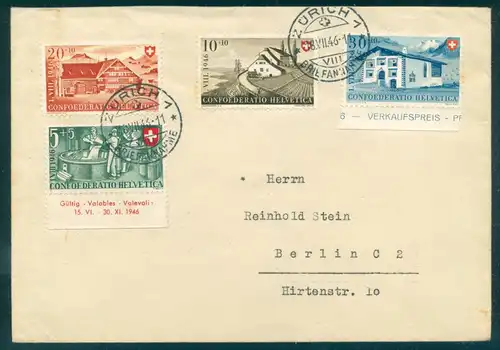 SCHWEIZ 1949 Nr 525-528 gestempelt (222698)