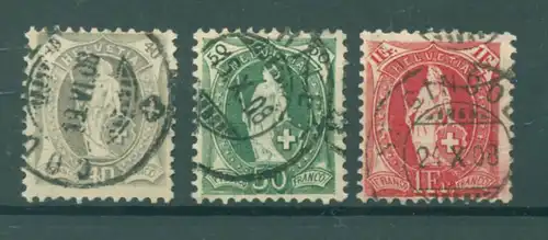 SCHWEIZ 1907 Nr 92-94 gestempelt (222721)