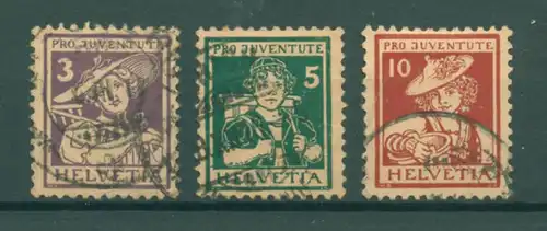 SCHWEIZ 1916 Nr 130-132 gestempelt (222722)