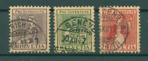 SCHWEIZ 1917 Nr 133-135 gestempelt (222724)