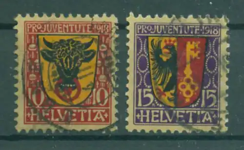 SCHWEIZ 1918 Nr 143-144 gestempelt (222725)