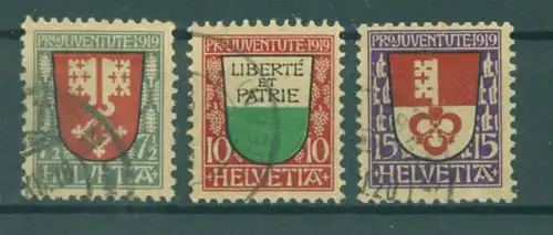 SCHWEIZ 1919 Nr 149-151 gestempelt (222726)