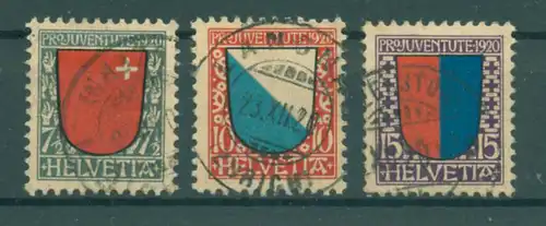 SCHWEIZ 1920 Nr 153-155 gestempelt (222727)