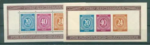 KONTROLLRAT 1946 Block 12A/B postfrisch (222922)