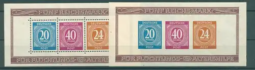 KONTROLLRAT 1946 Block 12A/B postfrisch (222947)