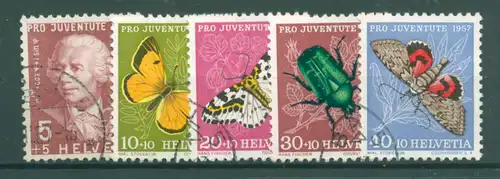 SCHWEIZ 1957 Nr 648-652 gestempelt (222984)