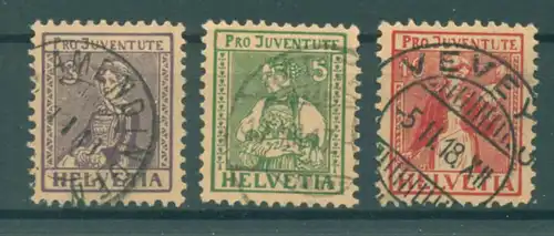 SCHWEIZ 1917 Nr 133-135 gestempelt (222987)