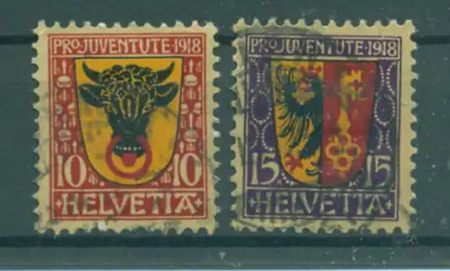 SCHWEIZ 1918 Nr 143-144 gestempelt (222989)