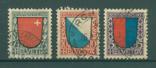 SCHWEIZ 1920 Nr 153-155 gestempelt (222991)