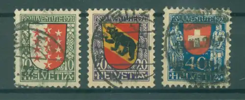 SCHWEIZ 1921 Nr 172-174 gestempelt (222992)