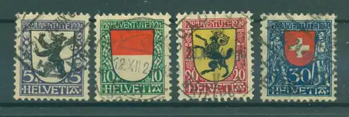 SCHWEIZ 1924 Nr 209-212 gestempelt (222995)