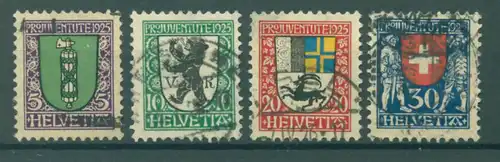 SCHWEIZ 1925 Nr 214-217 gestempelt (222996)