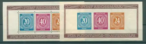 KONTROLLRAT 1946 Block 12A/B postfrisch (223023)