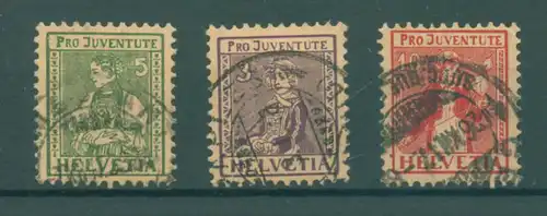 SCHWEIZ 1916 Nr 130-132 gestempelt (223245)