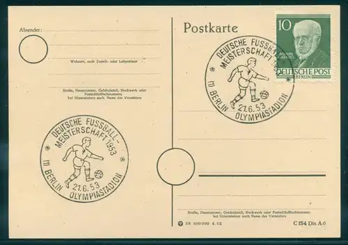 BERLIN 1952 Nr 95 Postkarte (223592)