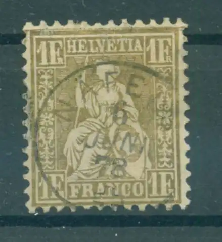 SCHWEIZ 1862 Nr 28 gestempelt (223982)