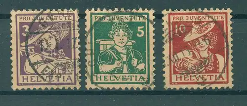 SCHWEIZ 1916 Nr 130-132 gestempelt (225638)