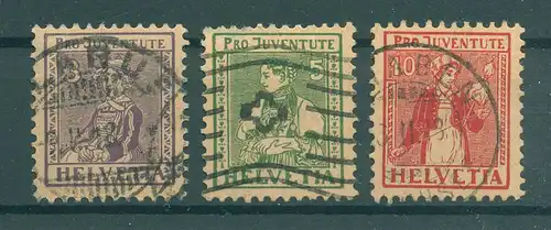 SCHWEIZ 1917 Nr 133-135 gestempelt (225639)