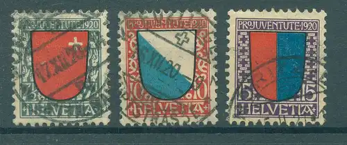SCHWEIZ 1920 Nr 153-155 gestempelt (225643)