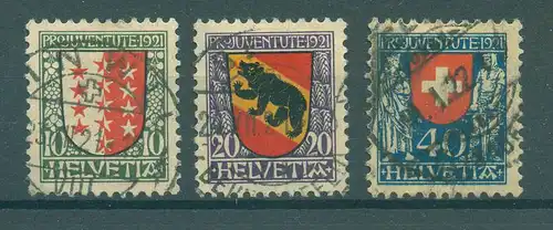 SCHWEIZ 1921 Nr 172-174 gestempelt (225644)