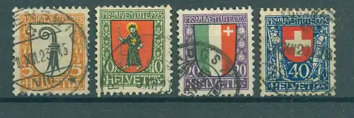 SCHWEIZ 1923 Nr 185-188 gestempelt (225650)