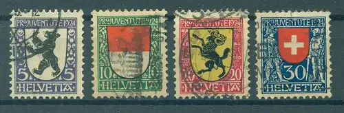 SCHWEIZ 1924 Nr 209-212 gestempelt (225651)