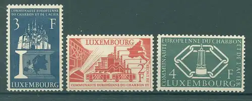 LUXEMBURG 1956 Nr 552-554 postfrisch (225735)