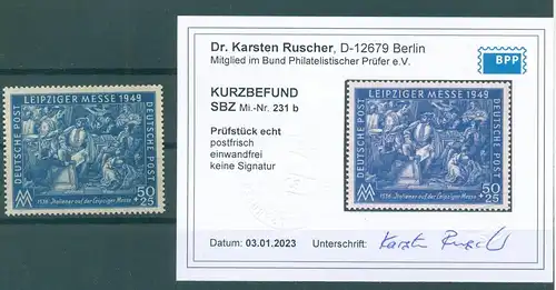 SBZ 1949 Nr 231b postfrisch (226343)