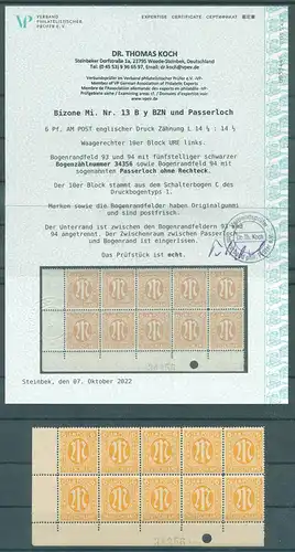 BIZONE 1945 Nr 13By BZN postfrisch (226356)
