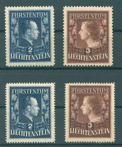 LIECHTENSTEIN 1951 Nr 304-305A+B postfrisch (226366)