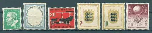 BUND 1954 Nr 209-214 postfrisch (226430)