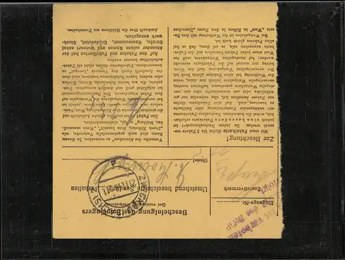 SBZ 1948 Interessante Paketkarte mit Nr 203 gestempelt (226526)