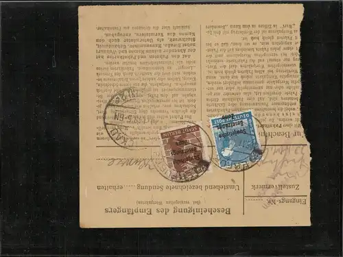SBZ 1948 Interessante Paketkarte mit Nr 203 gestempelt (226537)