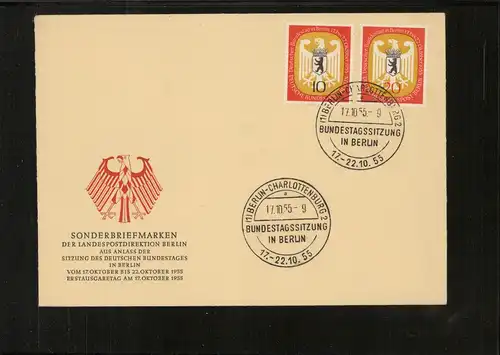 BERLIN 1955 Nr 129-130 Ersttagsbrief (226540)