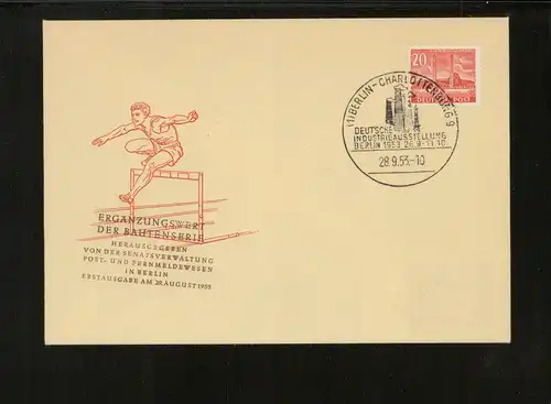 BERLIN 1953 Nr 113 Ersttagsbrief (226546)