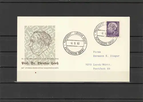 BUND 1957 Nr 263xwZ Brief (226613)