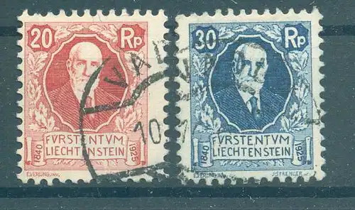 LIECHTENSTEIN 1925 Nr 73-74 gestempelt (226740)