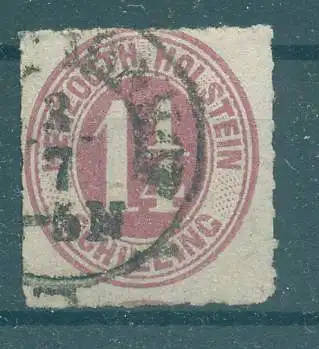SCHLESWIG-HOLSTEIN 1865 Nr 22 gestempelt (227104)