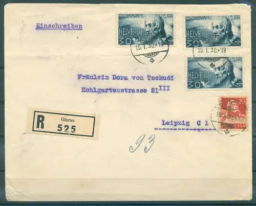 SCHWEIZ 1929 Nr 238u.a. Brief (227655)