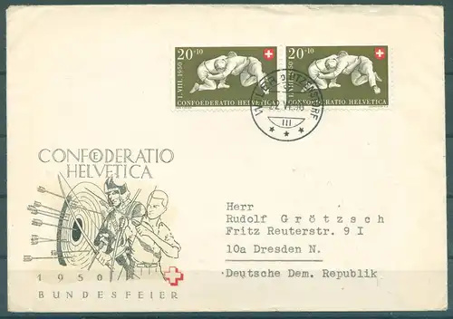 SCHWEIZ 1950 Nr 547 Brief (227658)
