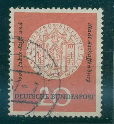 BUND 1957 PLATTENFEHLER Nr 255 f5 gestempelt (228395)