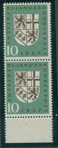 BUND 1957 PLATTENFEHLER Nr 249 f35 postfrisch (228396)