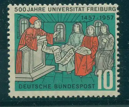 BUND 1957 PLATTENFEHLER Nr 256 f12 postfrisch (228398)