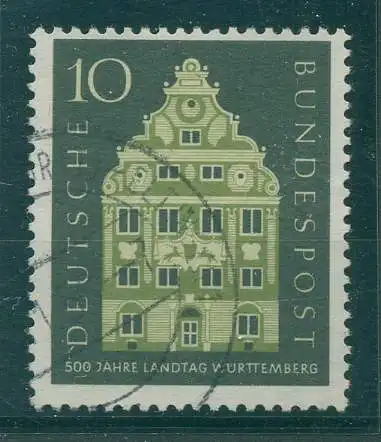 BUND 1957 PLATTENFEHLER Nr 279 f4 gestempelt (228403)