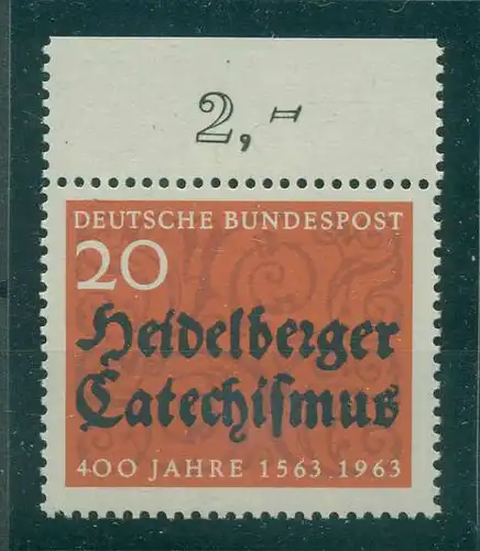 BUND 1963 PLATTENFEHLER Nr 396 f1 postfrisch (228425)