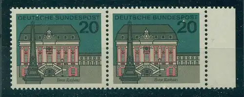 BUND 1963 PLATTENFEHLER Nr 424 f24 postfrisch (228431)