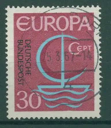 BUND 1968 PLATTENFEHLER Nr 520 I gestempelt (228447)
