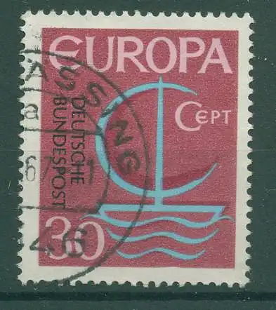 BUND 1968 PLATTENFEHLER Nr 520 I gestempelt (228448)
