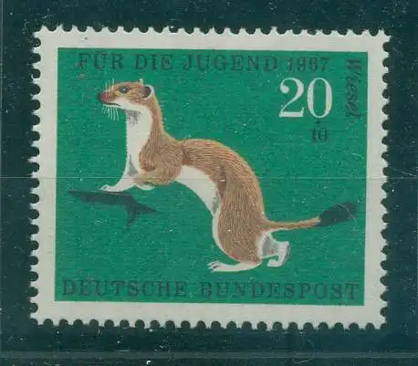 BUND 1967 PLATTENFEHLER Nr 530 f41 postfrisch (228459)